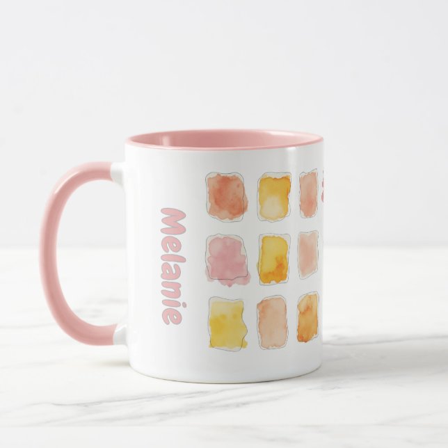 Taza Café de Doodle de Acuarela Caprichosa (Izquierda)
