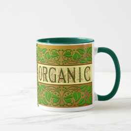 Taza Café de eslogan verde orgánico
