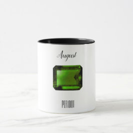 Taza Café de Esmeralda Verde Peridot Mug August Gemston