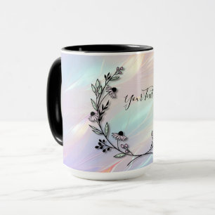 Taza Café de flores mínimo