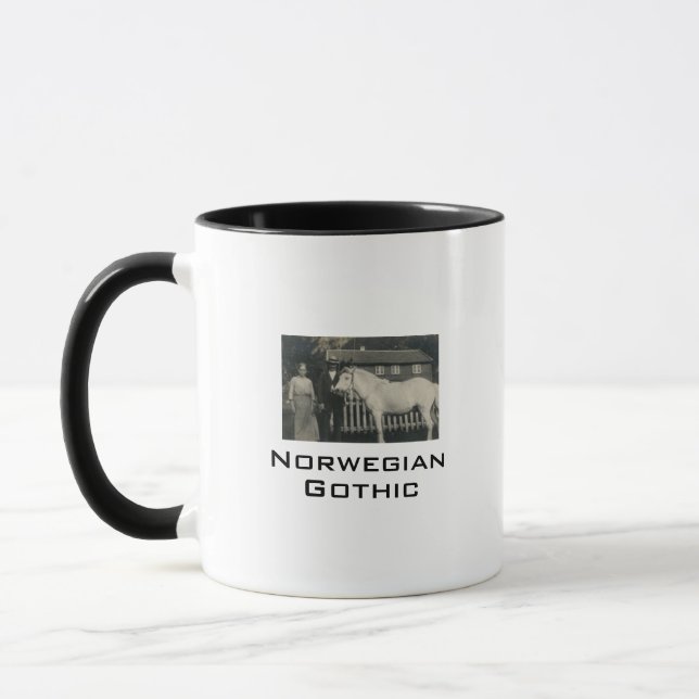 Taza Café de Foto Real Gótico Noruego (Izquierda)