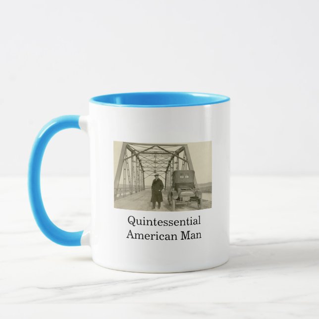 Taza Café de fotos reales de un hombre americano (Izquierda)
