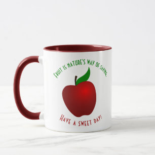 Taza Café de fruta de Apple rojo