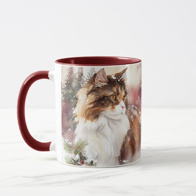 Taza Café De Gato De Paco Marrón Y Blanco (Izquierda)