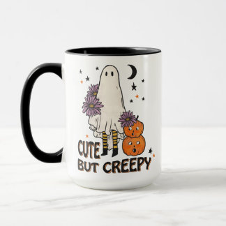 Taza Café de Halloween con un retro oscuro pero espeluz