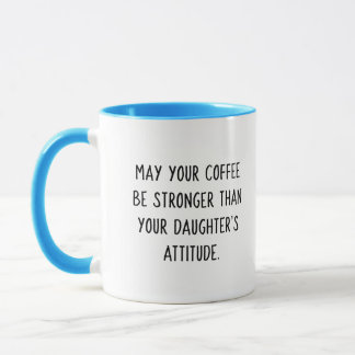 Taza Café de la actitud de la hija (Chica azul sassy)