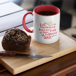 Taza Café de la Biblia Roja de la Biblia del Salmo