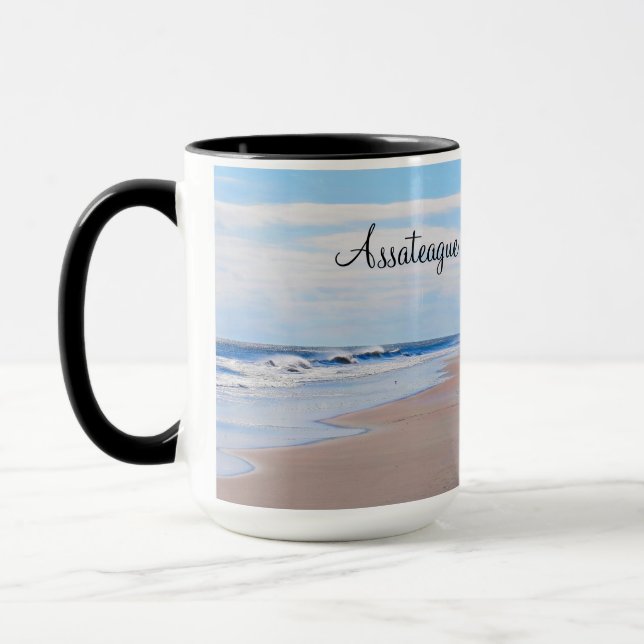 Taza Café de la playa de Assateague Mug (Izquierda)