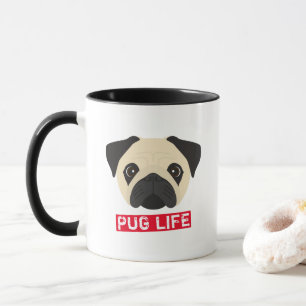 Taza Café de la vida de Pug Mug
