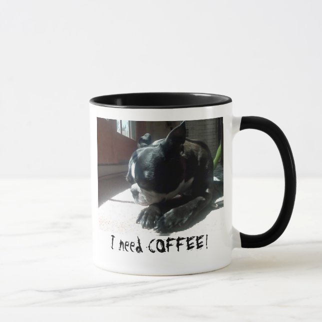 Taza Café de las necesidades de Boston Terrier (Derecha)
