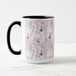 Taza Café de los gatos musicales rosados de París