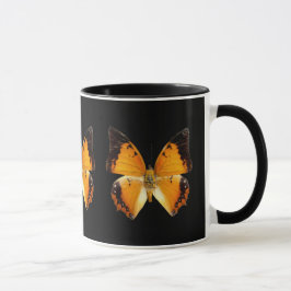 Taza Café de mariposa de charcutería bordeada por negro