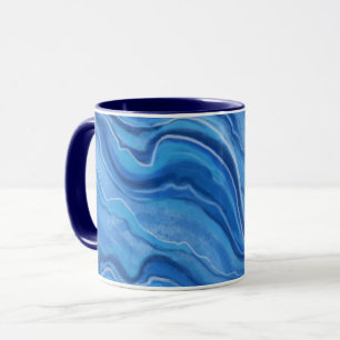 Taza Café de Mármol Azul Mug