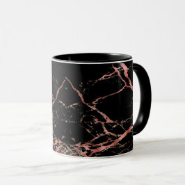 Taza Café de Mármol de oro negro y Rosa