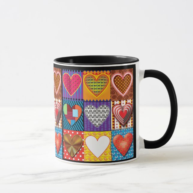 Taza Café de moda de patrón cardíaco Mug (Derecha)