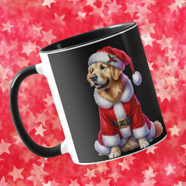 Taza Café de Navidades de Golden Retriever