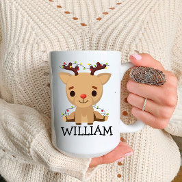 Taza Café de Navidades divertidos y renos secretos