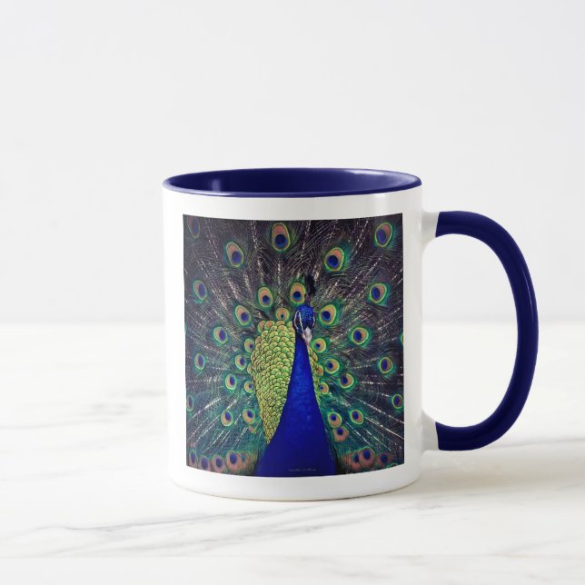 Taza Café de pavo real azul cobalto (Derecha)