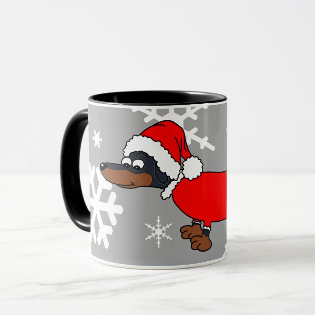Taza Café de perro Santa Dachshund Wiener (Anverso izquierdo)