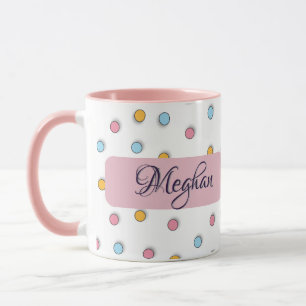 Taza Café de Punto de Polka Personalizado