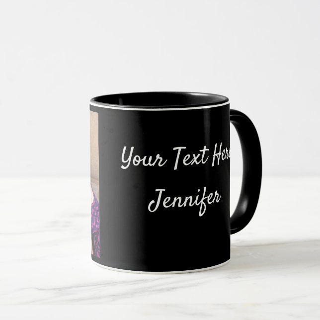 Taza Café de regalo de la PLANTILLA de FOTO personaliza (Anverso derecho)