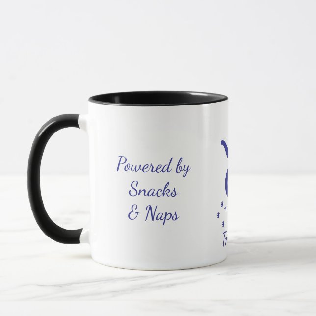 Taza Café de Tauro con Tipografía Azul Simple (Izquierda)