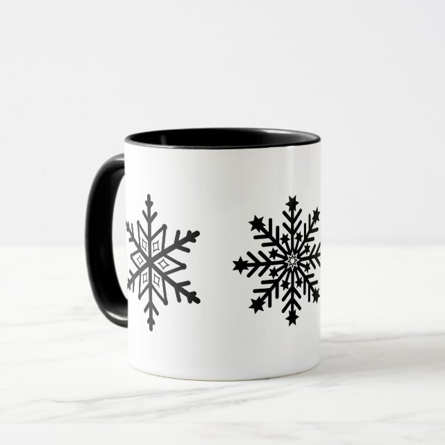 Taza Café de vacaciones Mug Snowflakes (Anverso izquierdo)