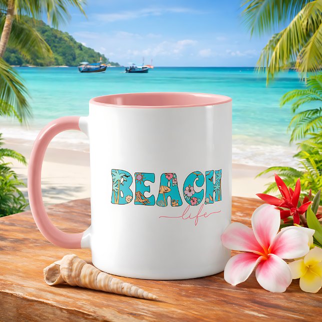 Taza Café de vida playera retro adorable (Subido por el creador)