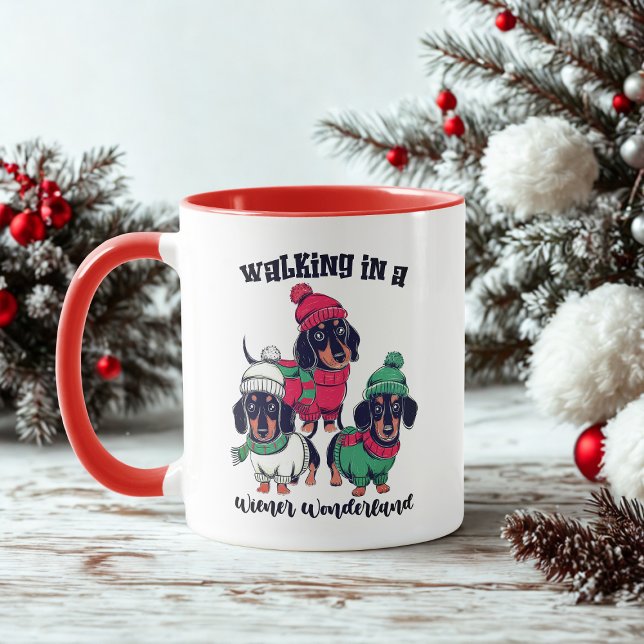 Taza Café de Wiener Wonderland Dachshund Doxie Navidade (Subido por el creador)
