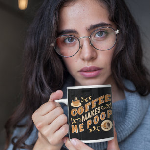 Taza Café Divertido Me Hace Defecar