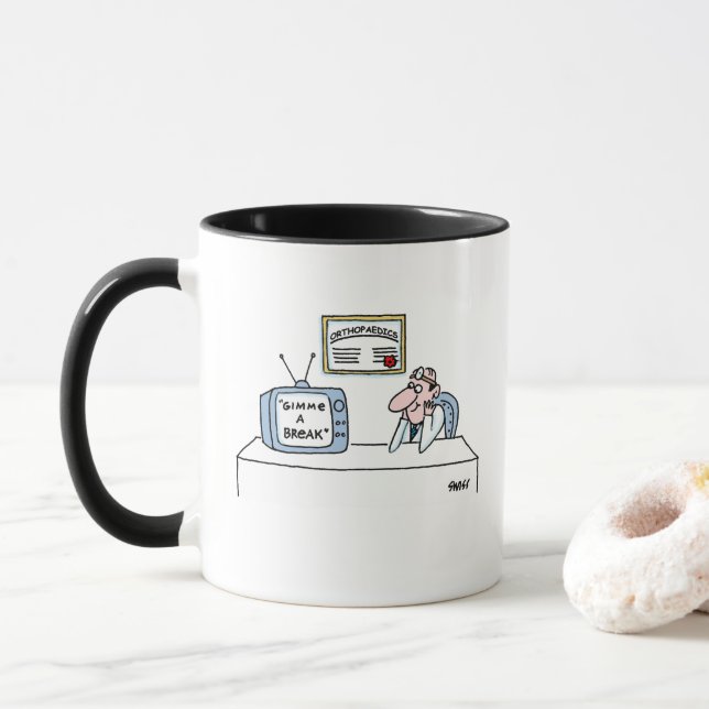 Taza Café divertido ortopedista Mug (Con donut)