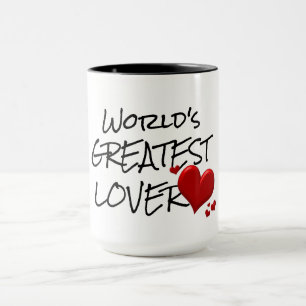 Taza café divertido y bonito de gran amante del mundo 