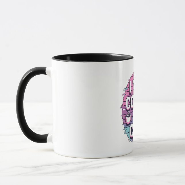 Taza Café en código - Retro Pixel Art Mug (Izquierda)