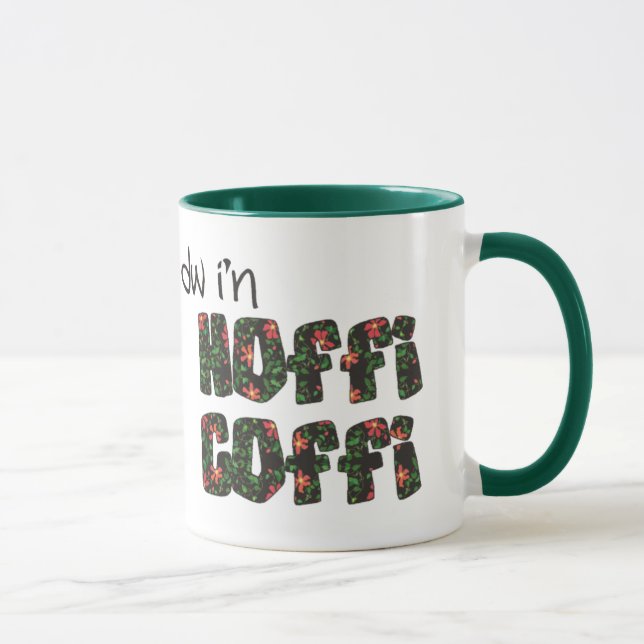 Taza Café en galés: Hoffi Coffi, floral (Derecha)