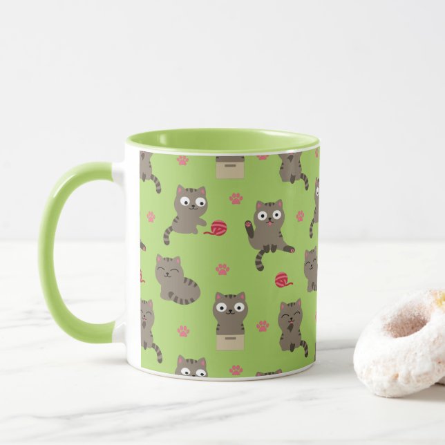 Taza Café en gatos Mug (Con donut)