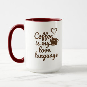 Taza Café es mi lenguaje de amor Premium Mug
