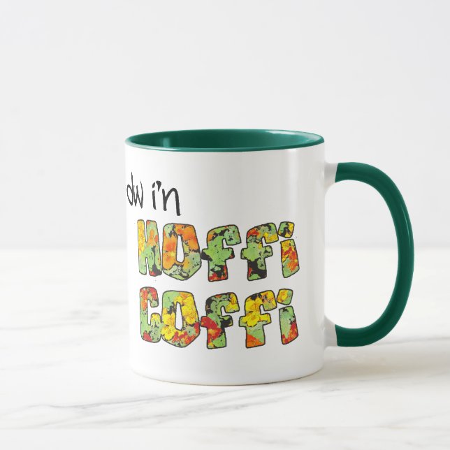Taza Café galés: Hoffi Coffi, patrón de Nastutiums (Derecha)