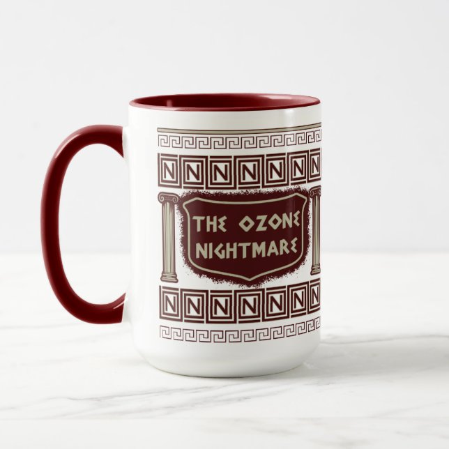 Taza Café griego de la Pesadilla del Ozono (Izquierda)