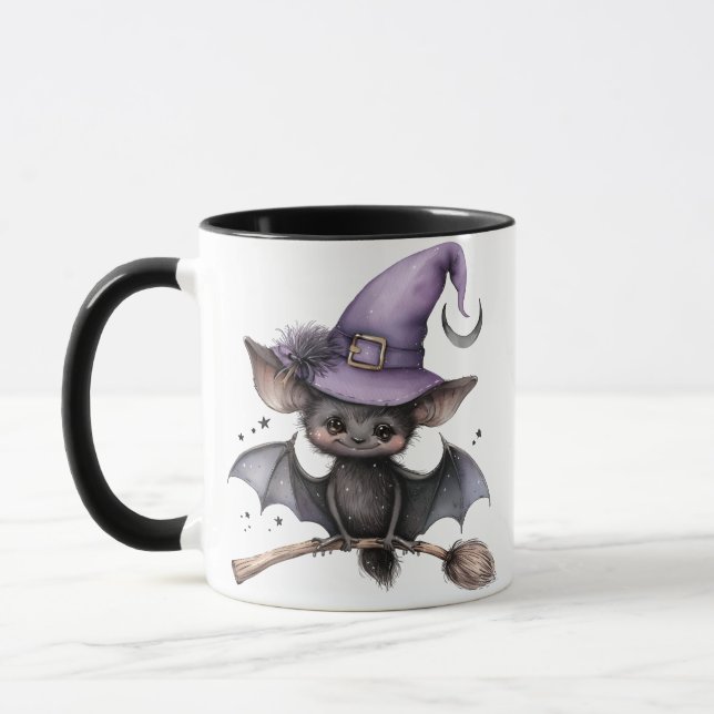 Taza Café Halloween Black Witch Bat (Izquierda)