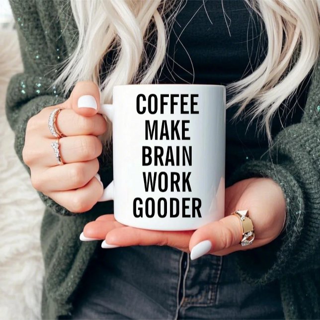 Taza Café Haz que el cerebro trabaje mejor (Subido por el creador)