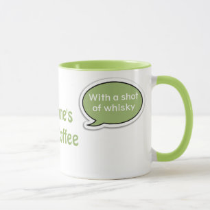 Taza Café irlandés personalizado de la burbuja del