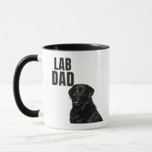 Café Lab Dad Labrador Retriever Negro