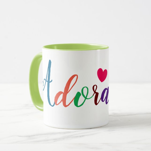 Taza Café lindo de la diversión del corazón de la (Anverso izquierdo)