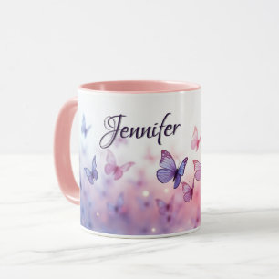 Taza Café mágico de mariposa personalizado