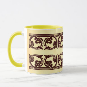Taza Café marrón gótico en la frontera