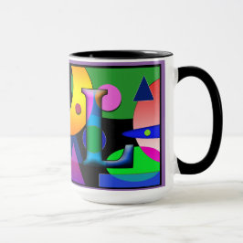 Taza Café monogramo "AL" tazón de café de 15 oz