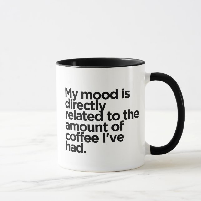Taza Café = Mood Booster Mug - Funny Coffee Lover (Derecha)