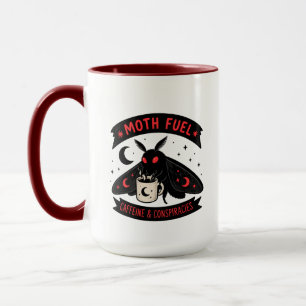 Taza Café Mothman Combustible de Mariposa Cafeína y Con