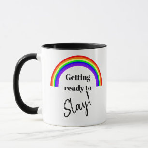 Taza Café Mug con el arcoiris "Slay all Day"