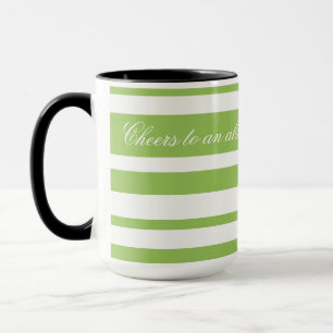 Taza Café Mug Con Rayas Verdes
